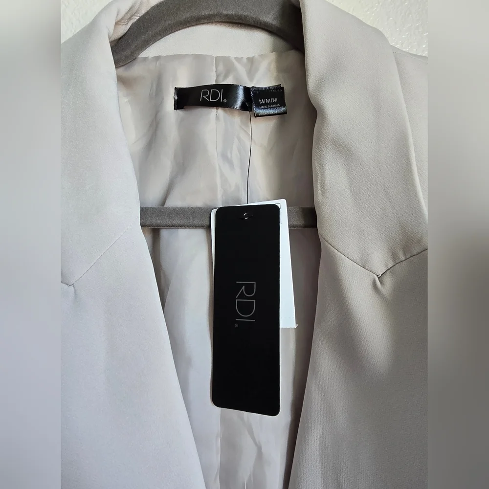 NWT RDI Gray Lightweight Shirt Jacket with Notched Lapel - Picture 4 of 10